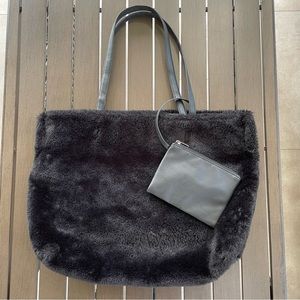 OKPTA OVERSIZED FAUX FUR HOBO SHOULDER TOTE BAG!!